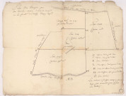 Plan des coupes pour les années 1744 1745 et 1746 en la forest de Vassy Igny le jard