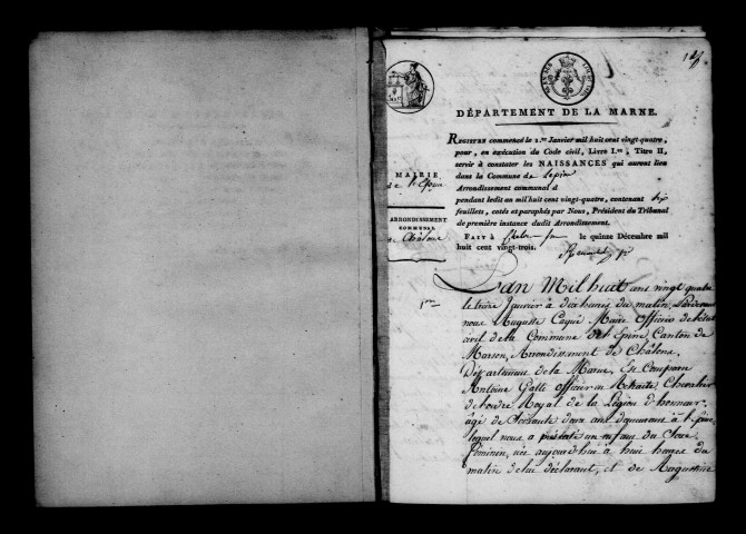 Épine (L'). Naissances 1824-1860