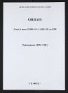 Orbais. Naissances 1893-1912