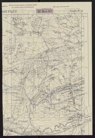 Buzancy.
Service géographique de l'Armée.1917