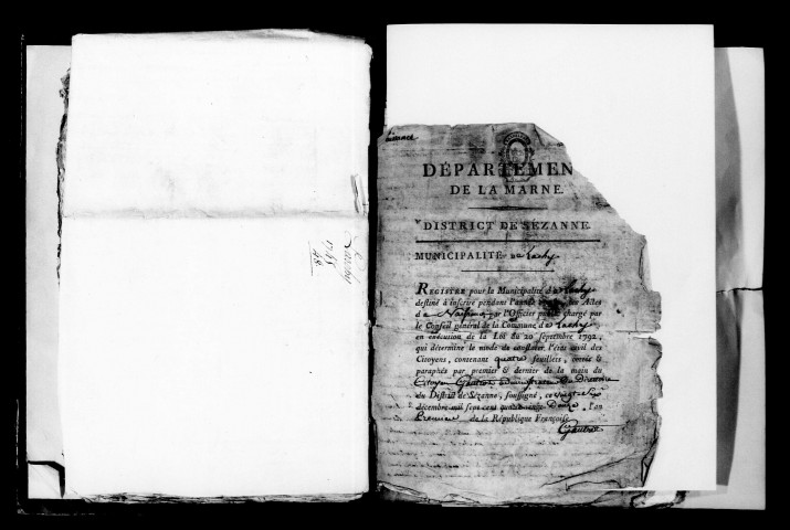 Lachy. Naissances, publications de mariage, mariages, décès 1793-an X