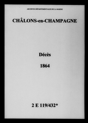 Châlons-sur-Marne. Décès 1864