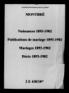 Montbré. Naissances, publications de mariage, mariages, décès 1893-1902