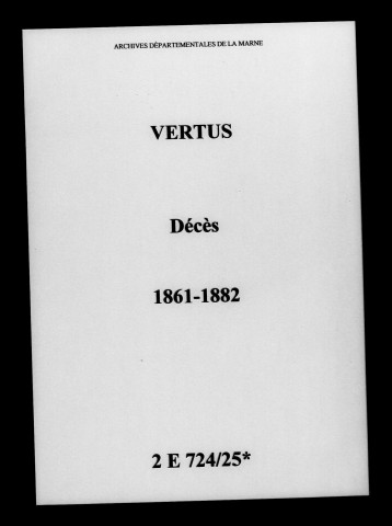 Vertus. Décès 1861-1882