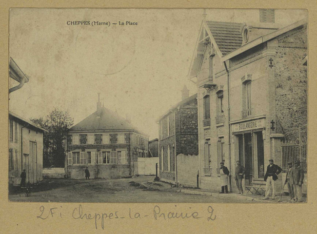 CHEPPES-LA-PRAIRIE. La Place. Édition A. Lallement. [vers 1908] 