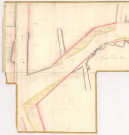 Châlons. Route nationale n° 3.Plan concernant le pont de Vaux de la ville de Chaalons, 1766.