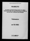 Marigny. Naissances an XI-1862