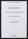 Saint-Amand. Décès 1923-1931 (reconstitutions)