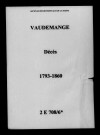 Vaudemanges. Décès 1793-1860