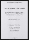 Champaubert-aux-Bois. Naissances, mariages, décès 1915-1923 (reconstitutions)