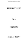 Trois-Fontaines. Décès 1843-1852