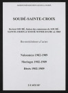 Soudé-Sainte-Croix. Naissances, mariages, décès 1902-1909 (reconstitutions)