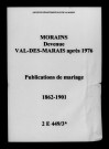 Morains. Publications de mariage 1862-1901