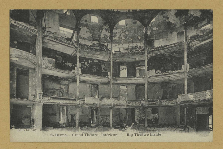 REIMS. 25. Grand théâtre - intérieur. Reims Le Vay. 1920 