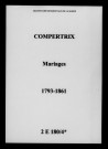 Compertrix. Mariages 1793-1861