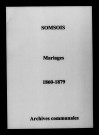 Somsois. Mariages 1860-1879