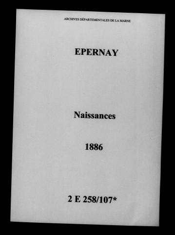 Épernay. Naissances 1886