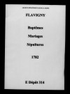 Flavigny. Baptêmes, mariages, sépultures 1782