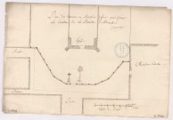 Plan des barrières en palissades à faire pour fermer le cimetière de la paroisse d'Alliancelle, 1753.