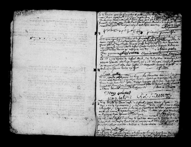 Charmont. Baptêmes, mariages, sépultures 1693-1704