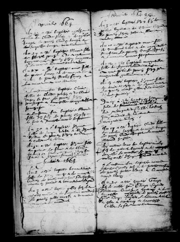 Épernay. Baptêmes, mariages 1664-1669