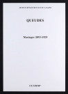 Queudes. Mariages 1893-1929