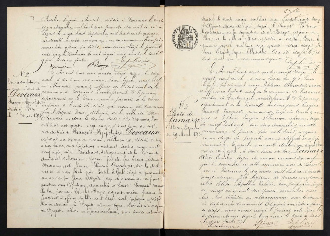 Morsains. Décès 1893-1929