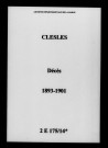 Clesles. Décès 1893-1901