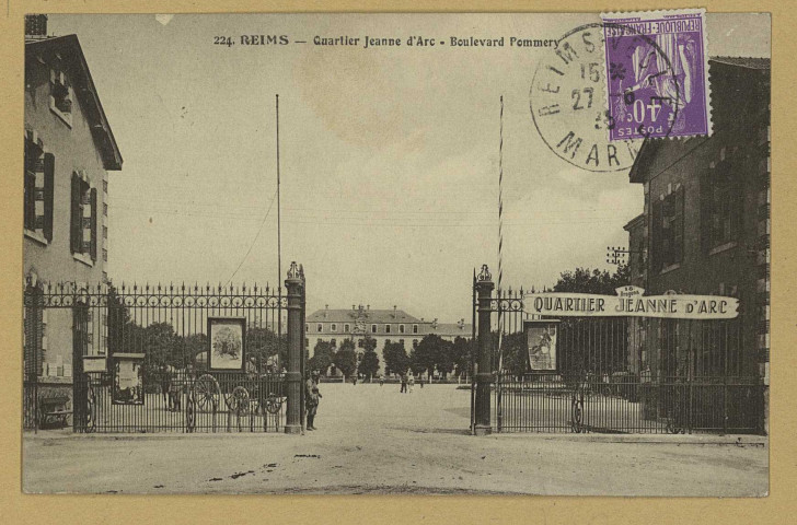 REIMS. 224. Quartier Jeanne d'Arc - Boulevard Pommery. Reims A. Quentinet. 1935 