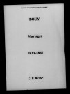 Bouy. Mariages 1833-1861