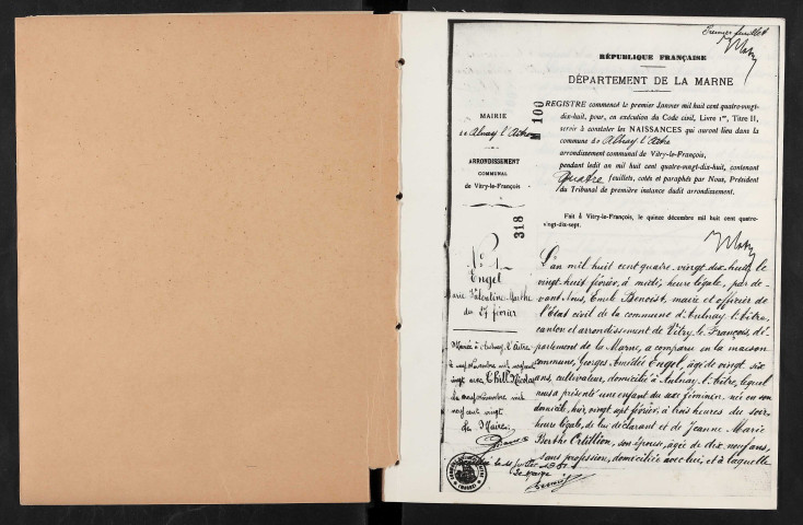 Aulnay-l'Aître. Naissances, mariages, décès 1898-1909 (reconstitutions)