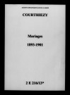 Courthiézy. Mariages 1893-1901