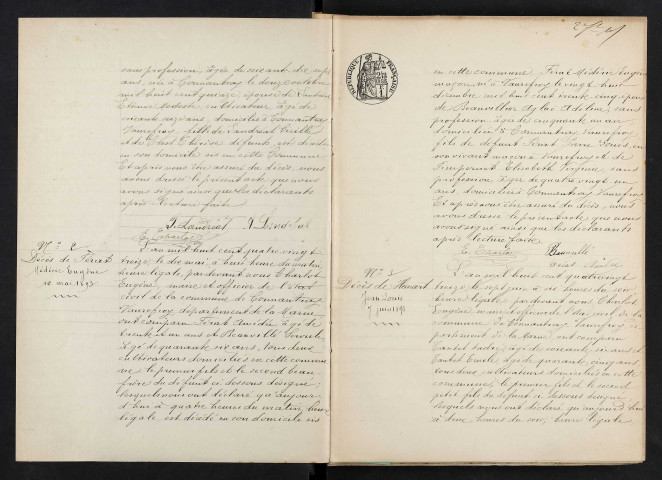 Connantray-Vaurefroy. Décès 1893-1929