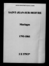 Saint-Jean-sur-Moivre. Mariages 1793-1861