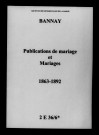 Bannay. Publications de mariage, mariages 1863-1892