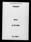 Verdon. Décès an XI-1862