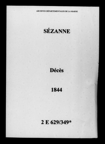 Sézanne. Décès 1844