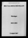Belval-sous-Châtillon. Mariages 1813-1822