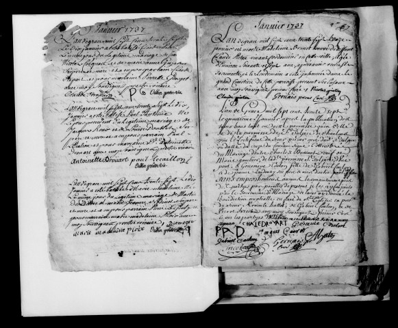 Vertus. Baptêmes, mariages, sépultures 1737-1747