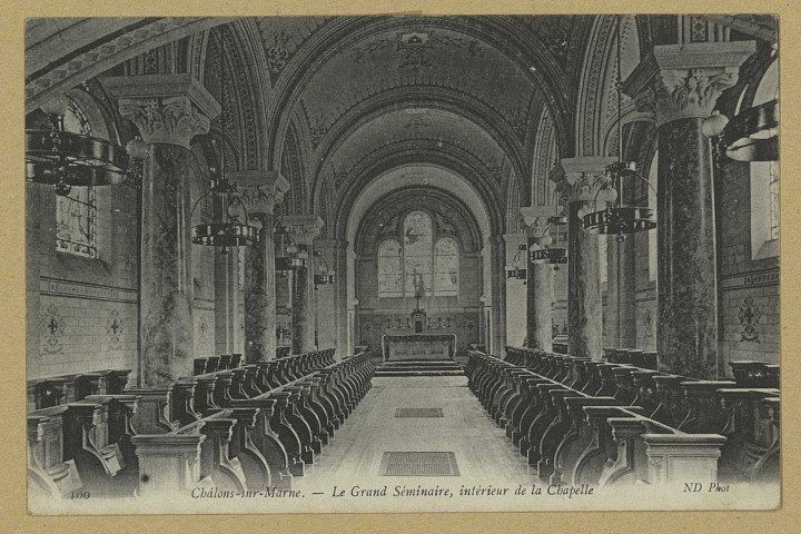CHÂLONS-EN-CHAMPAGNE. 100- Le Grand Séminaire, intérieur de la chapelle.