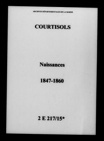 Courtisols. Naissances 1847-1860