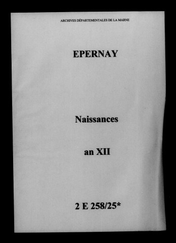 Épernay. Naissances an XII
