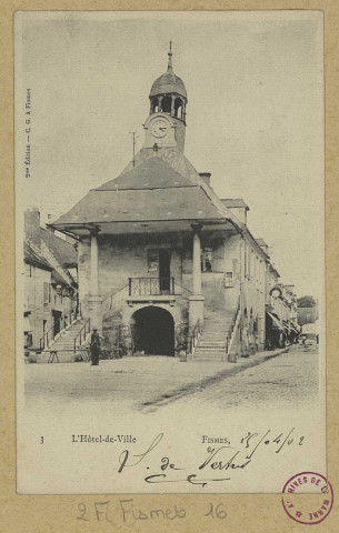 FISMES. L'Hôtel de Ville.
FismesÉdit. C. G.[vers 1902]