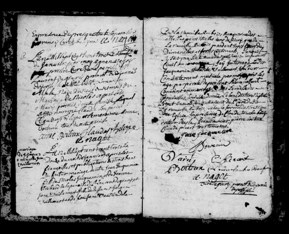 Givry-en-Argonne. Baptêmes, mariages, sépultures 1733