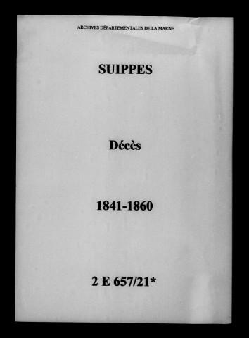 Suippes. Décès 1841-1860