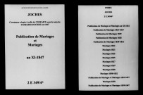 Joches. Publications de mariage, mariages an XI-1847