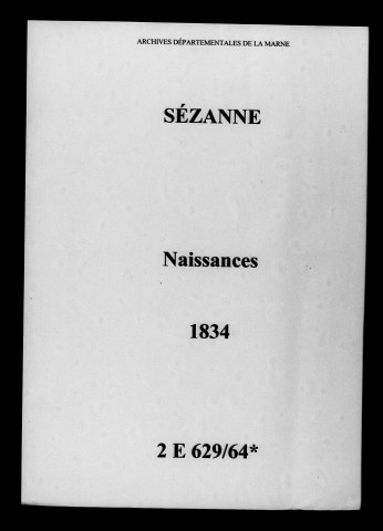 Sézanne. Naissances 1834
