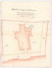 Plan de l'église de Villevenar, 1770.