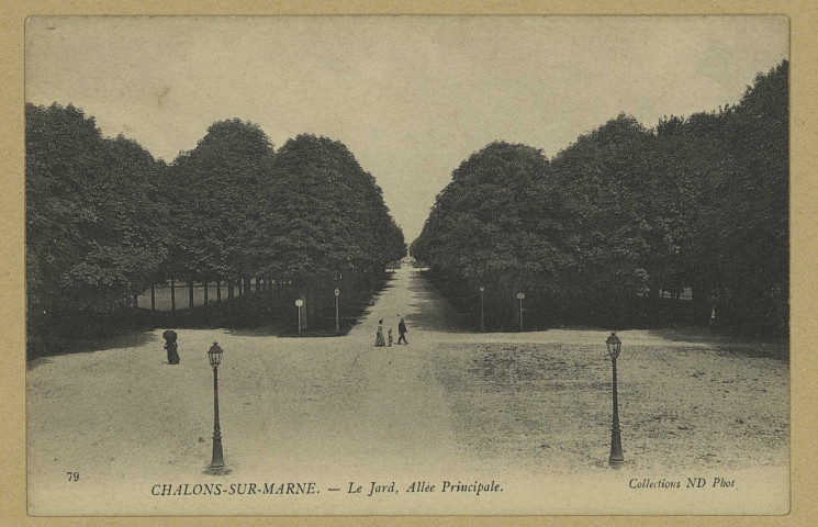CHÂLONS-EN-CHAMPAGNE. 79- Le Jard, allée principale.Coll. N. D Phot.