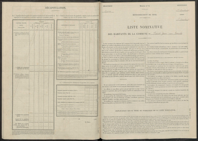 Saint-Jean-sur-Tourbe. Dénombrement de la population 1946